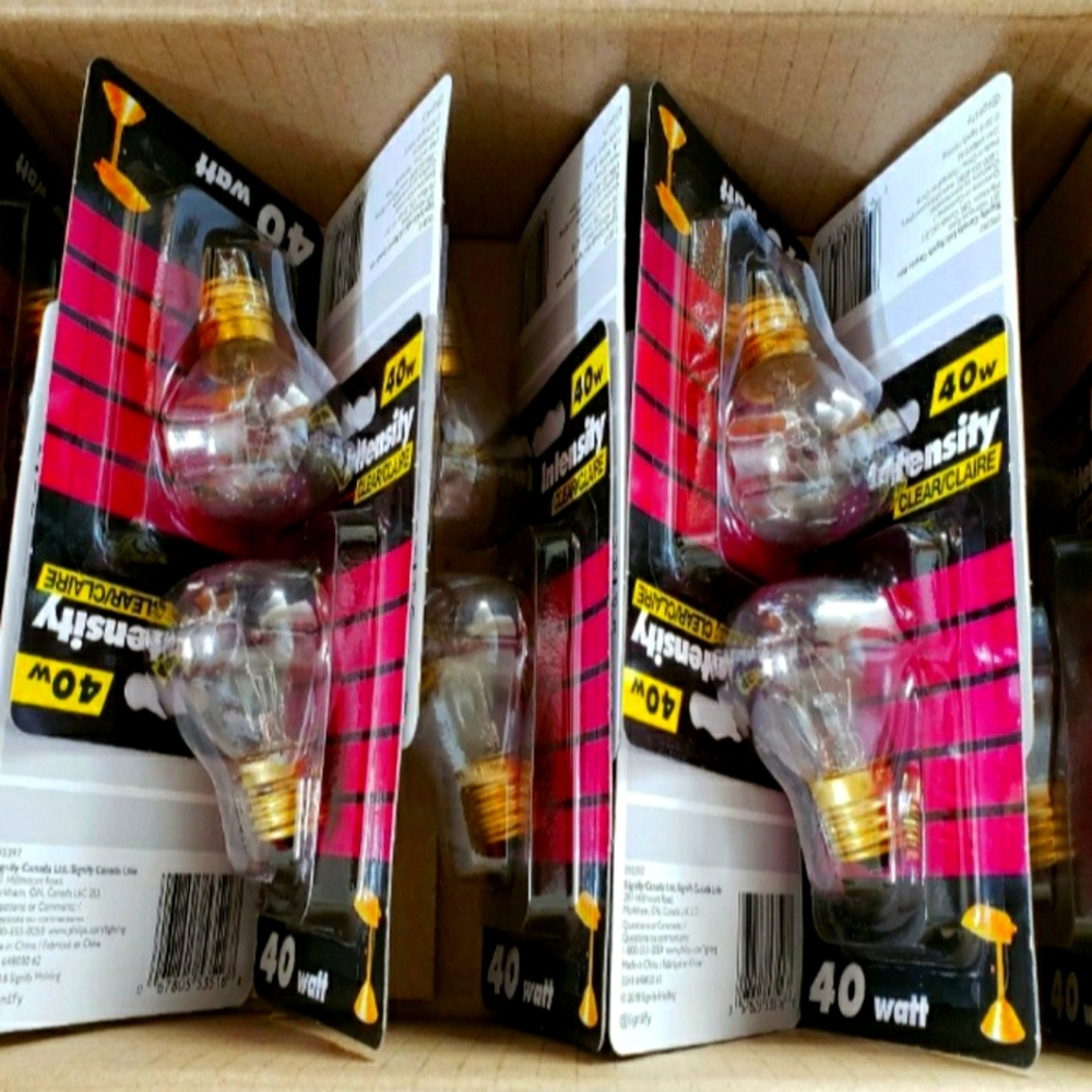LOT OF 12 NIB PHILIPS BC40S11/N HIGH INTENSITY 40W BULBS 120V, BC40S11N